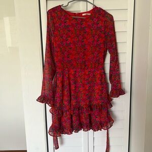 Floral long sleeve dress